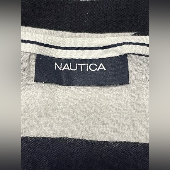 Nautica‎ Navy White Striped Swim Cover Up Tunic Women’s Large - Picture 3 of 4